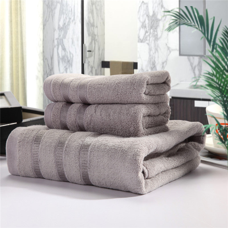 Luxurious Bamboo Cotton Bath Towel Set – 3-Piece Collection