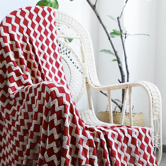 Nordic Knitted Decorative Throw