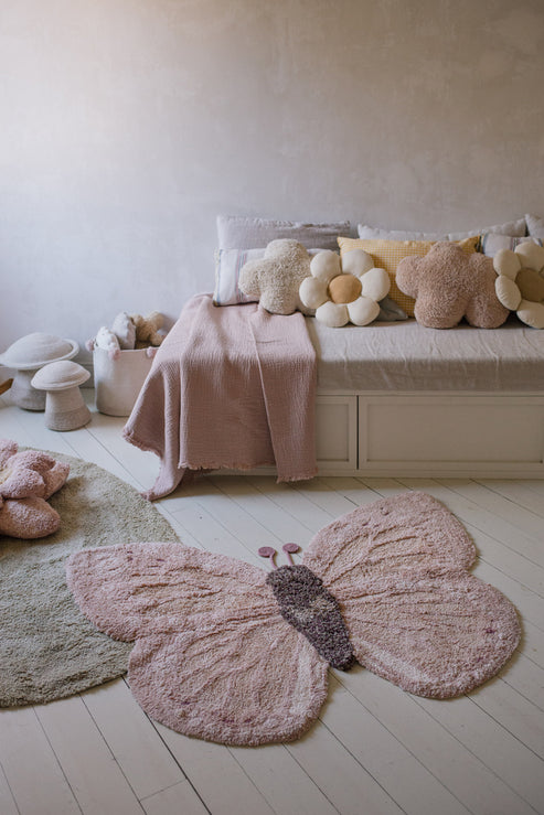 Washable Animal Rug Baby Butterfly