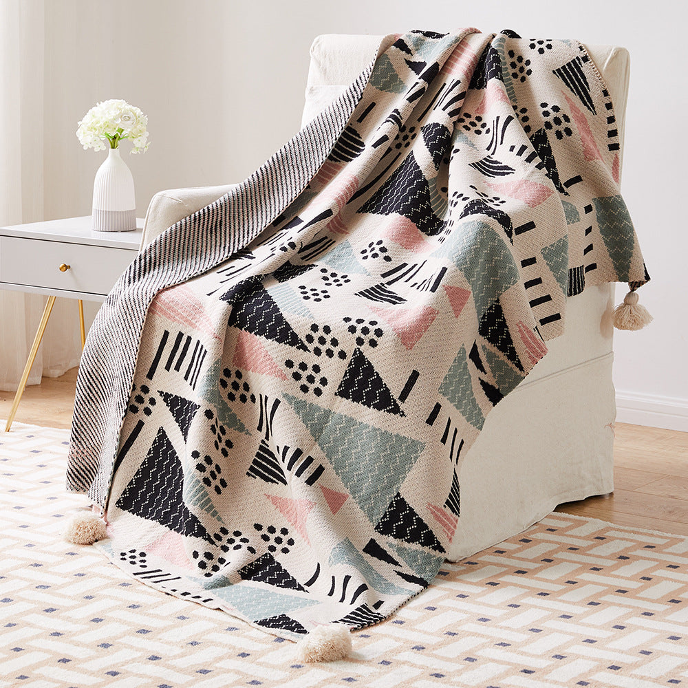 Meizuo Wool Blanket - Bohemian Knitted Jacquard