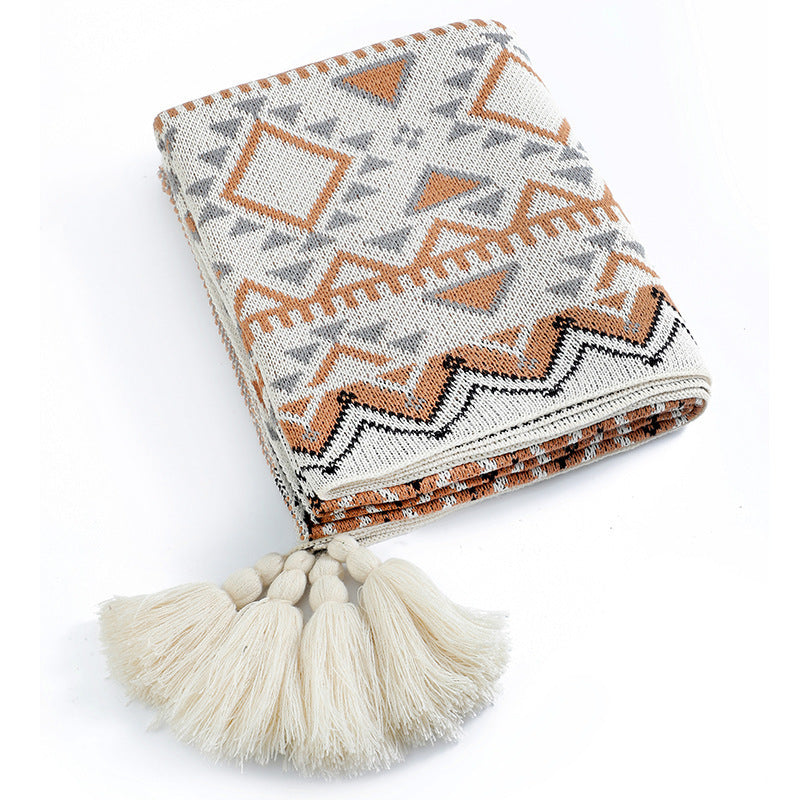 Navajo Sun Blanket - Knitted Bohemian