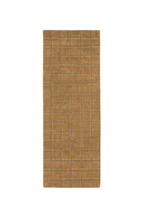 Woolable rug runner Mosaic Ochre