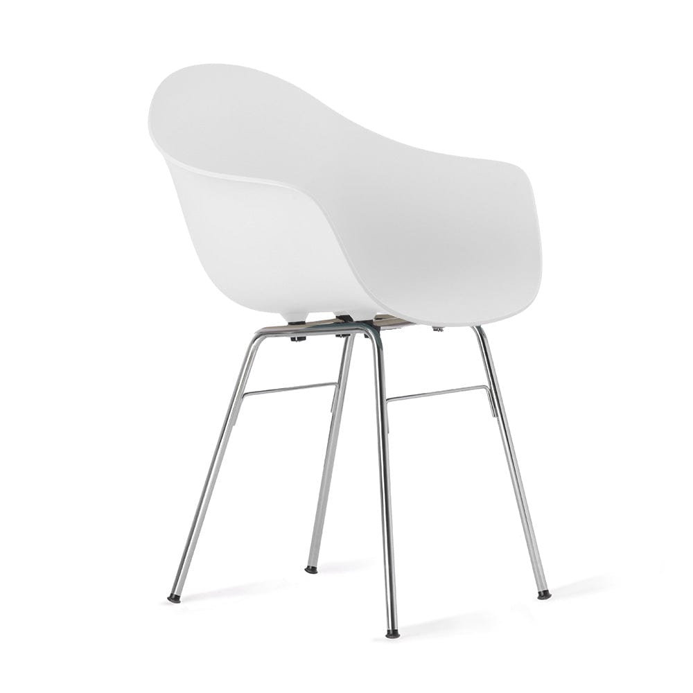 TOOU TA - Captain chair white / chrome  -  Chairs  by  TOOU