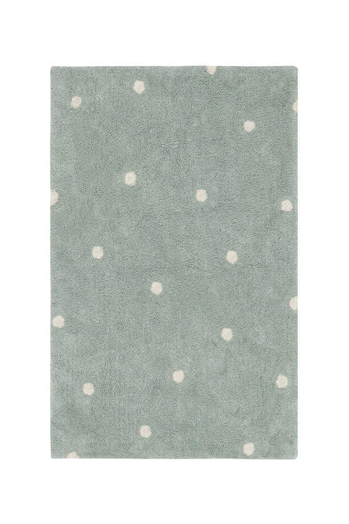 Washable rug Mini Dot  Blue Sage