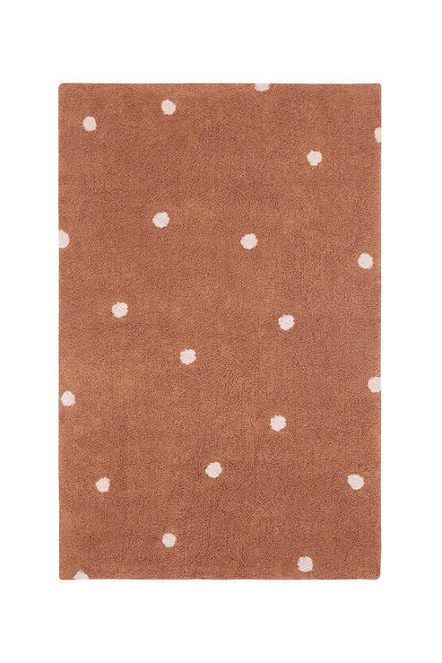 Washable rug Mini Dot  Chestnut