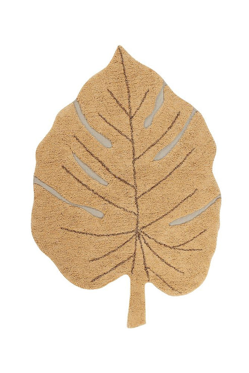 Washable Rug Monstera Honey