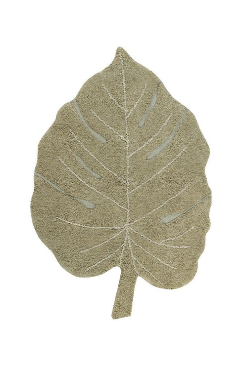 Washable Rug Monstera Olive