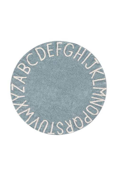 Round ABC Vintage Blue-Natural