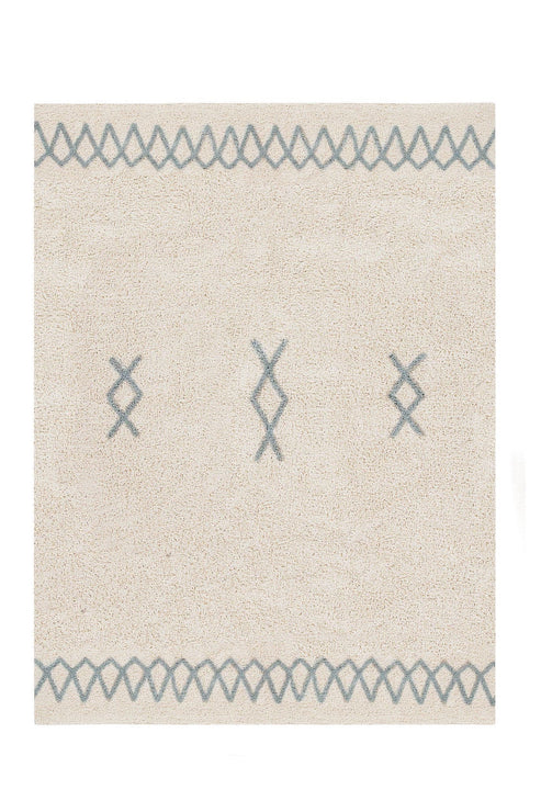 Washable rug Atlas Natural - Vintage Blue