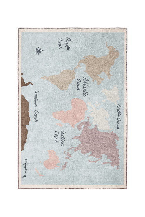 Washable rug Vintage Map