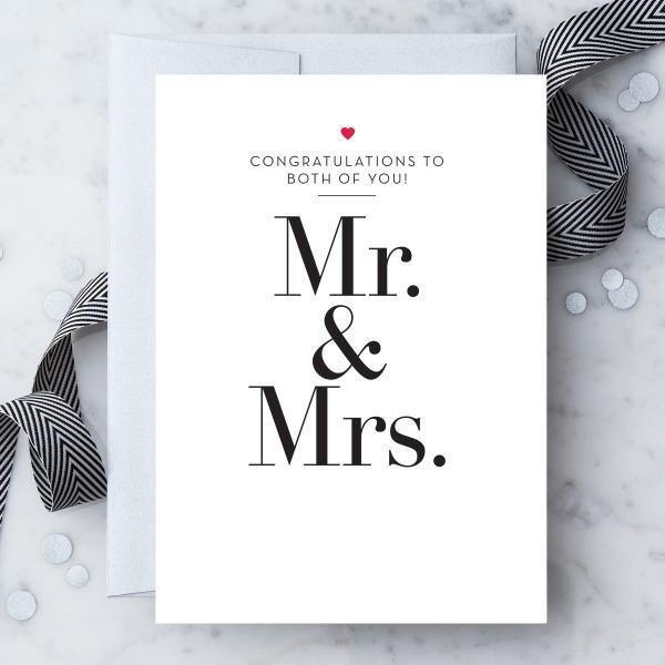 Mr. & Mrs. Wedding Card - Thirty Six Knots - thirtysixknots.com