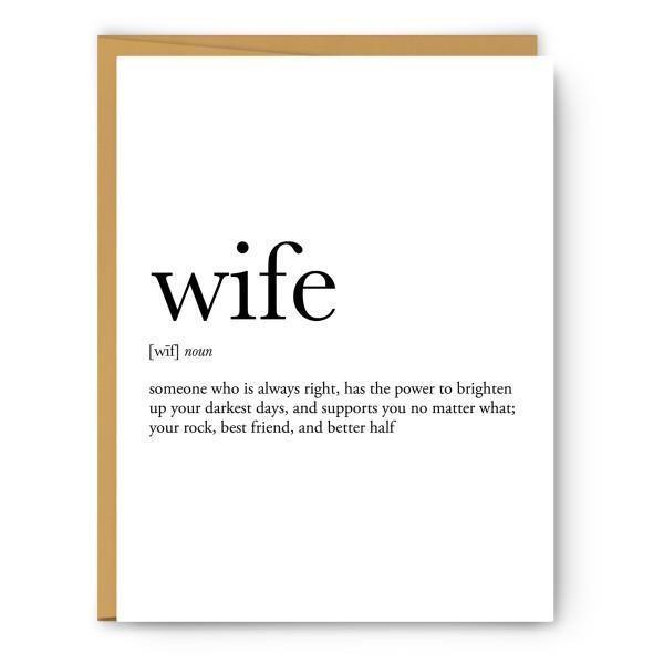 Wife Definition - Greeting Card - Thirty Six Knots - thirtysixknots.com