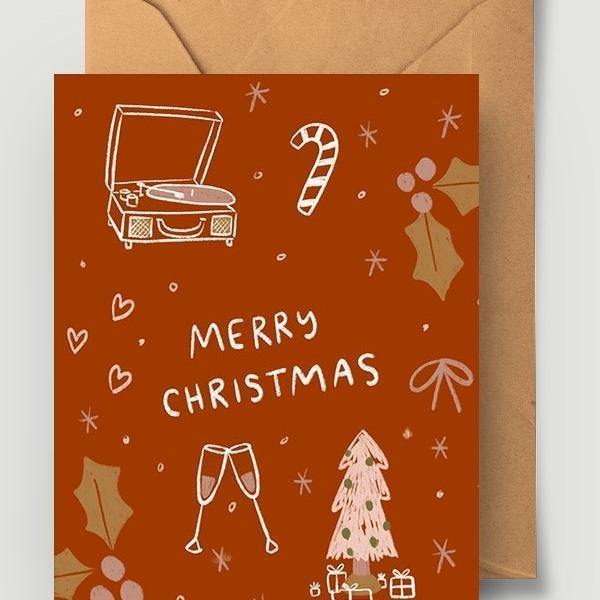 Cozy Merry Christmas Greeting Card - Thirty Six Knots - thirtysixknots.com