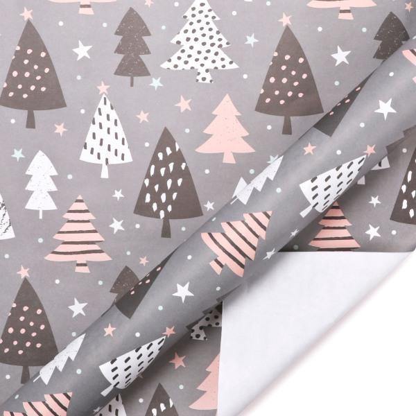 Abstract Trees Modern Kraft Wrapping Paper Sheets - Thirty Six Knots - thirtysixknots.com