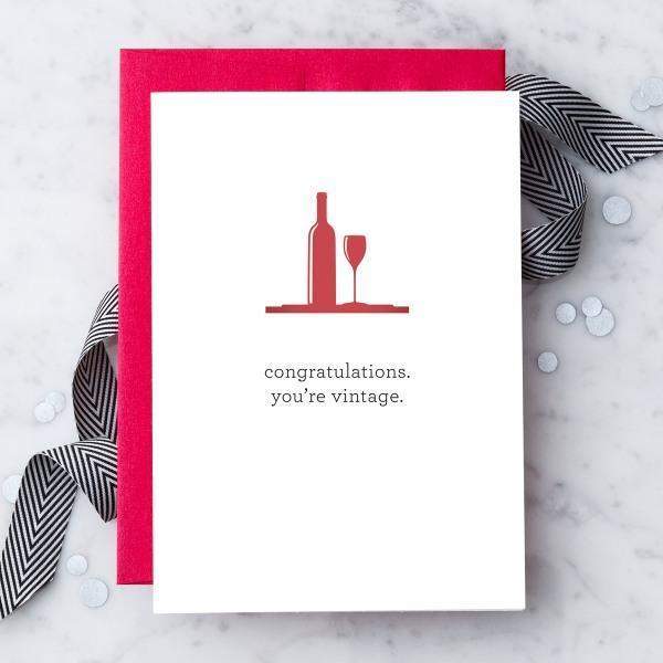 Congratulations, You're Vintage - Greeting Card - Thirty Six Knots - thirtysixknots.com