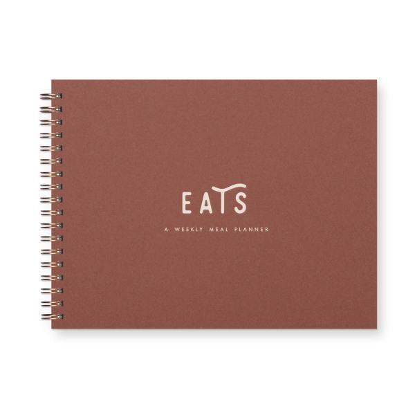 Simple Eats Meal Planner Terracotta Cover | Off-White Ink - Thirty Six Knots - thirtysixknots.com