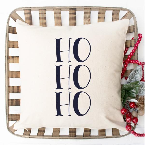 Ho Ho Ho pillow, Santa, Christmas Decor - Thirty Six Knots - thirtysixknots.com