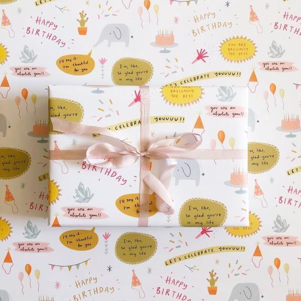 Happy Birthday Wrapping Paper - Set of 3 - Thirty Six Knots - thirtysixknots.com