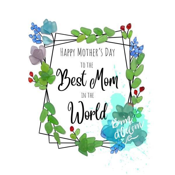 Best Mom in the World | Happy Mother’s Day | Greeting card by Brin d’Ocean - Thirty Six Knots - thirtysixknots.com