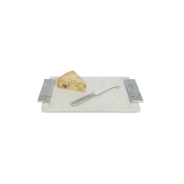 Eclipse Marble Cheese Tray with Cheese Knife - Thirty Six Knots - thirtysixknots.com