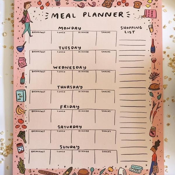 Meal Planner Notepad - Thirty Six Knots - thirtysixknots.com