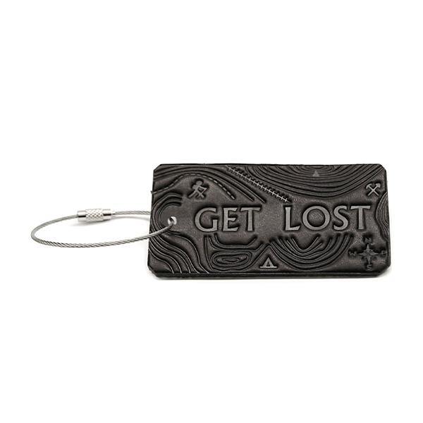 Get Lost' - Explorer Luggage Tag Black - Thirty Six Knots - thirtysixknots.com