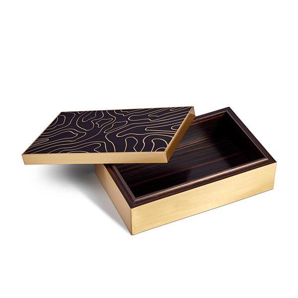 L'Objet Ebony Isles Rectangular Box - Thirty Six Knots - thirtysixknots.com