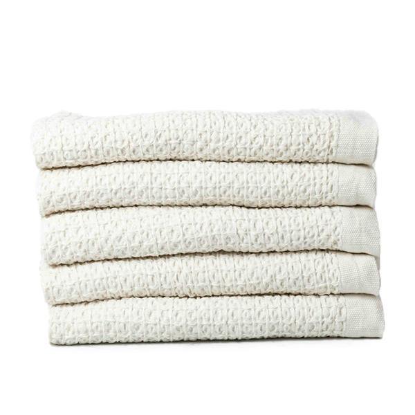 Lattice Linen Towel Ivory Bath Towel (XL) - Thirty Six Knots - thirtysixknots.com