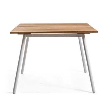 REEF SQUARE DINING TABLE WITH STAINLESS STEEL BASE - Thirty Six Knots - thirtysixknots.com