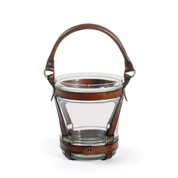 Wesley Leather and Glass Wine Cooler - Thirty Six Knots - thirtysixknots.com
