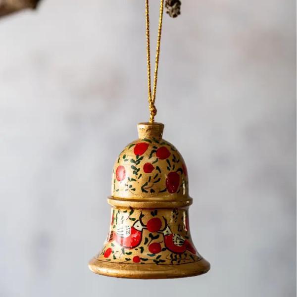 Red & Gold Bird Hanging Bell - Thirty Six Knots - thirtysixknots.com