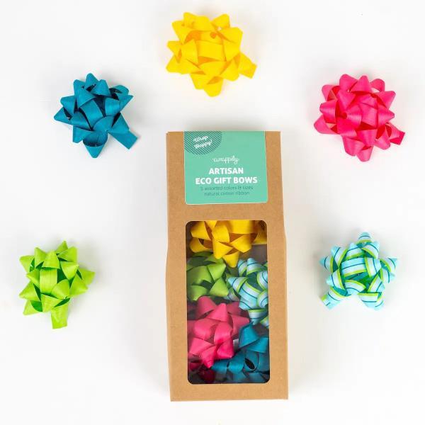 Eco Gift Bows • Artisanal Natural Cotton • Brights Mix - Thirty Six Knots - thirtysixknots.com