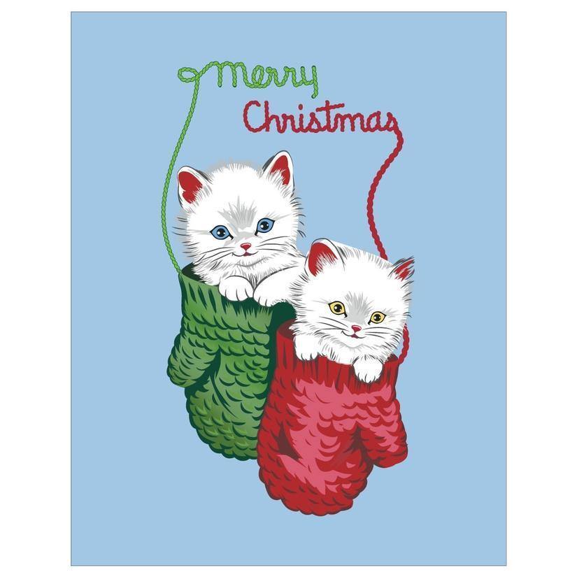 Merry Christmas Kittens in Mittens Greeting Card - Thirty Six Knots - thirtysixknots.com
