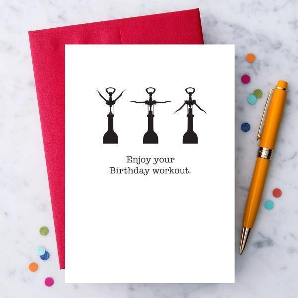 "Enjoy your Birthday workout." Birthday Greeting Card - Thirty Six Knots - thirtysixknots.com