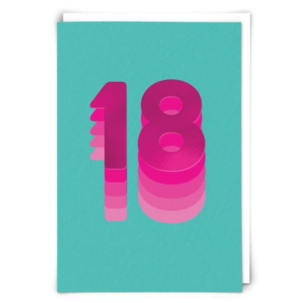 Pink 18 Birthday Card - Thirty Six Knots - thirtysixknots.com