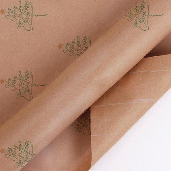 Tree Kraft Wrapping Paper Natural/Green - Thirty Six Knots - thirtysixknots.com