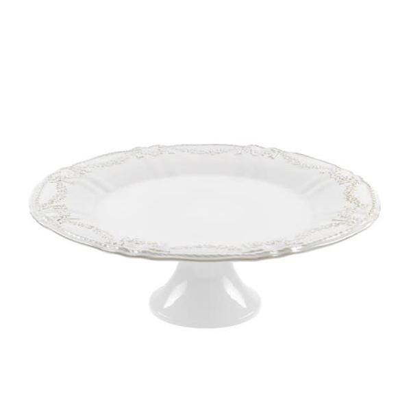 Costa Nova Village Collection White Footed Plate - Thirty Six Knots - thirtysixknots.com