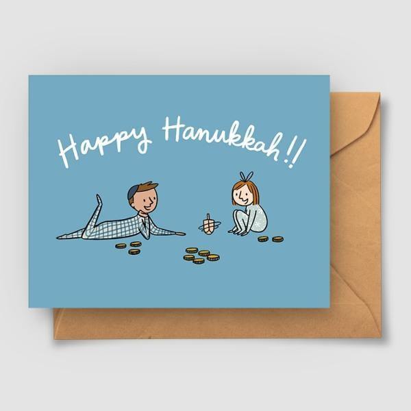 Happy Hanukkah Greeting Card - Thirty Six Knots - thirtysixknots.com
