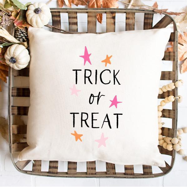 Trick or Treat Pillow, Halloween Decor, Fall, Autumn - Thirty Six Knots - thirtysixknots.com