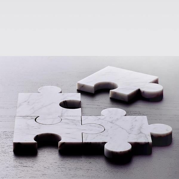 Stone Cut Marble Puzzle Coasters - Thirty Six Knots - thirtysixknots.com