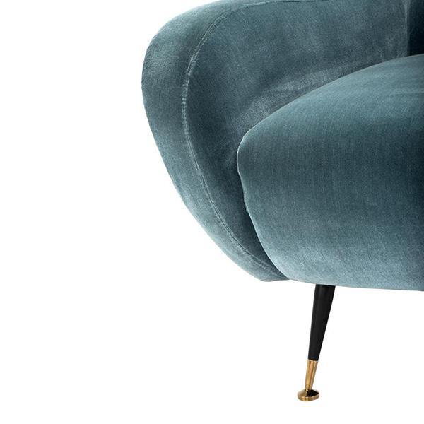 Turquoise Velvet Giardino Chair - Thirty Six Knots - thirtysixknots.com